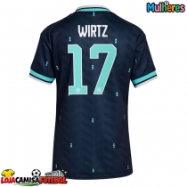 Camisa de Futebol Alemanha Florian Wirtz #17 Equipamento Secundário Mulheres Mundo 2026 Manga Curta